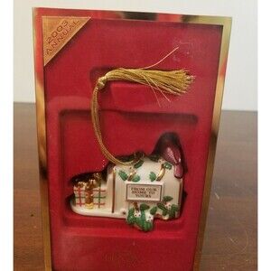 Lennox 2003 Porcelain Annual Christmas Ornament From our home to yours NIB